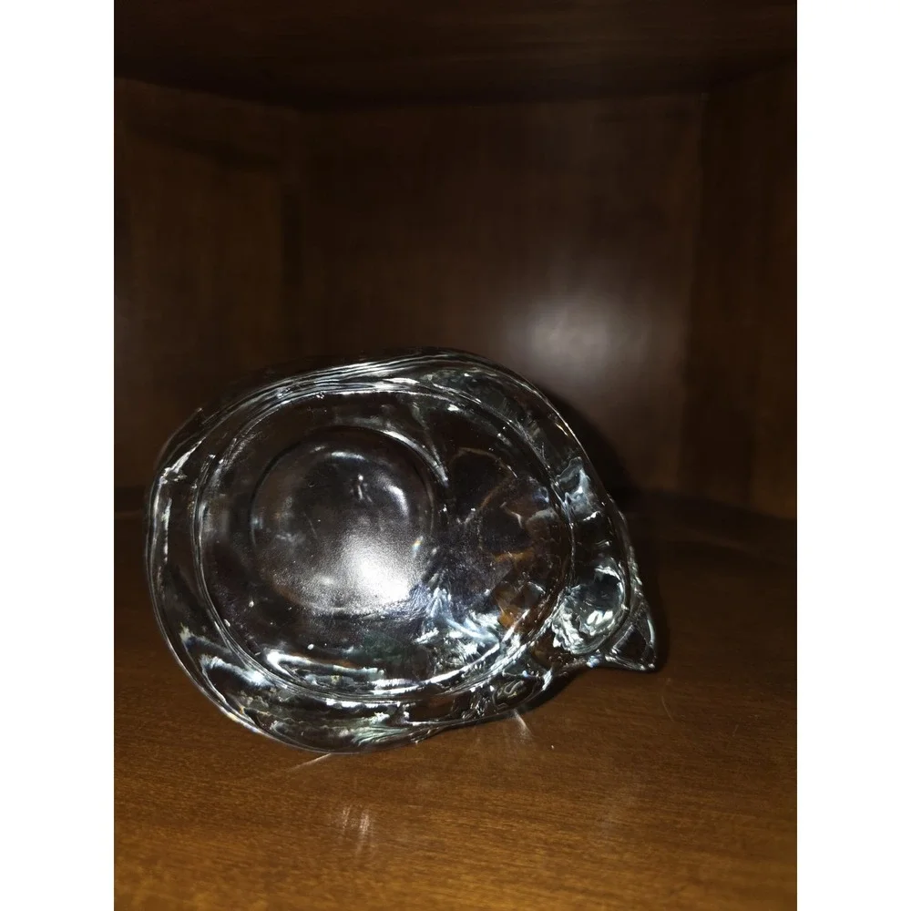 Indiana Glass Sleeping Cat Kitten Glass Votive Candle Holder Vintage